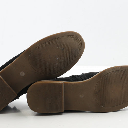 F&F Womens Black Suede Bootie Boot UK 5 38