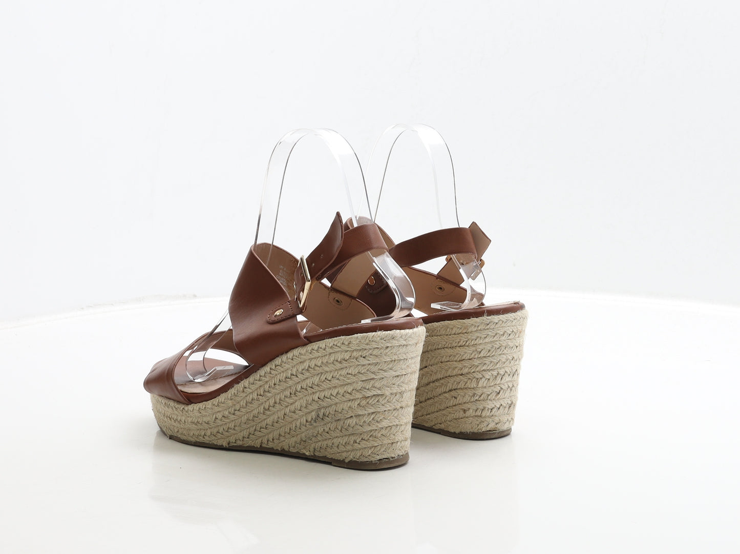 Kurt Geiger Womens Brown Leather Espadrille Heel UK 5 38 - Carvela