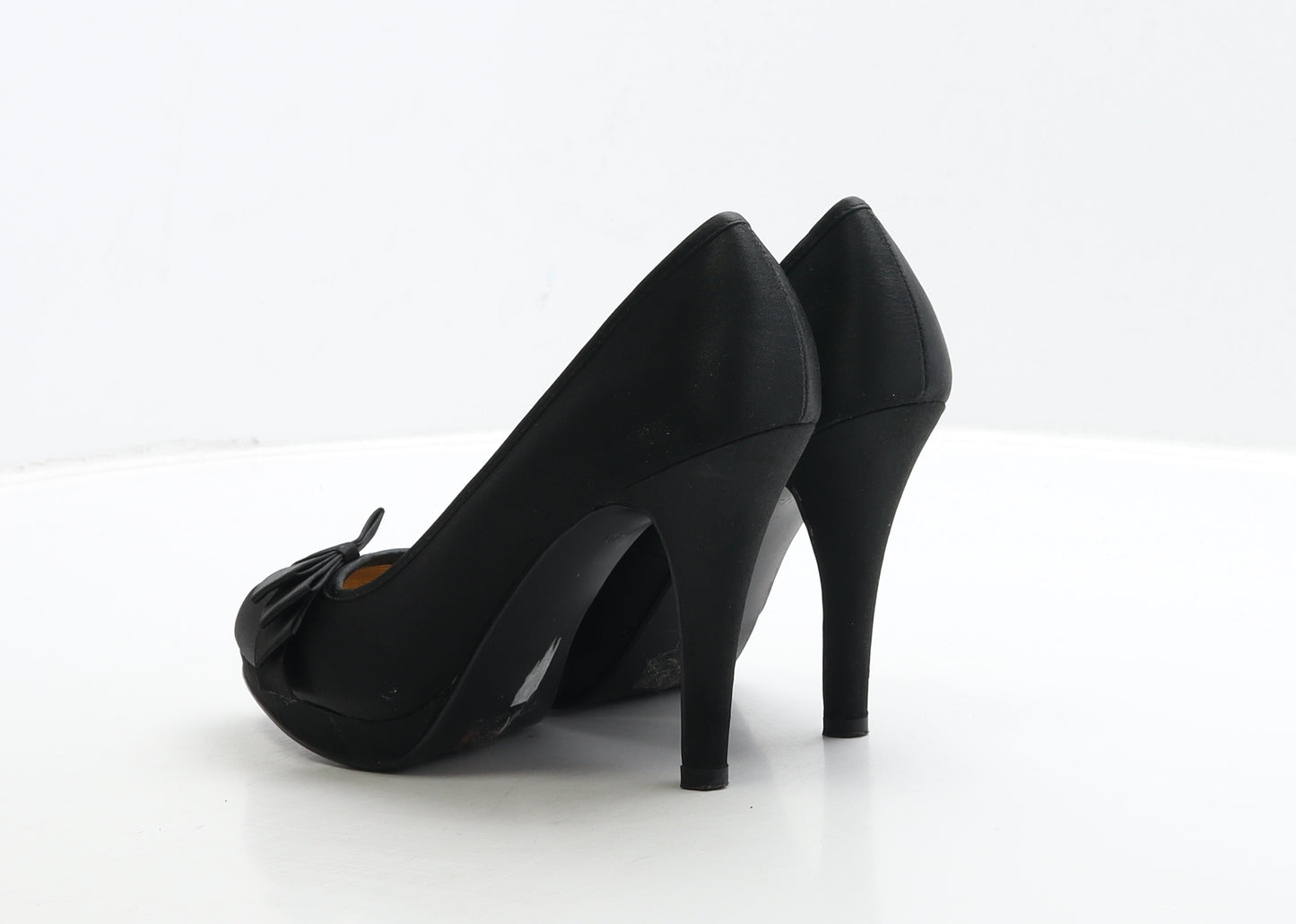 Red Herring Womens Black Polyester Court Heel UK 4 37