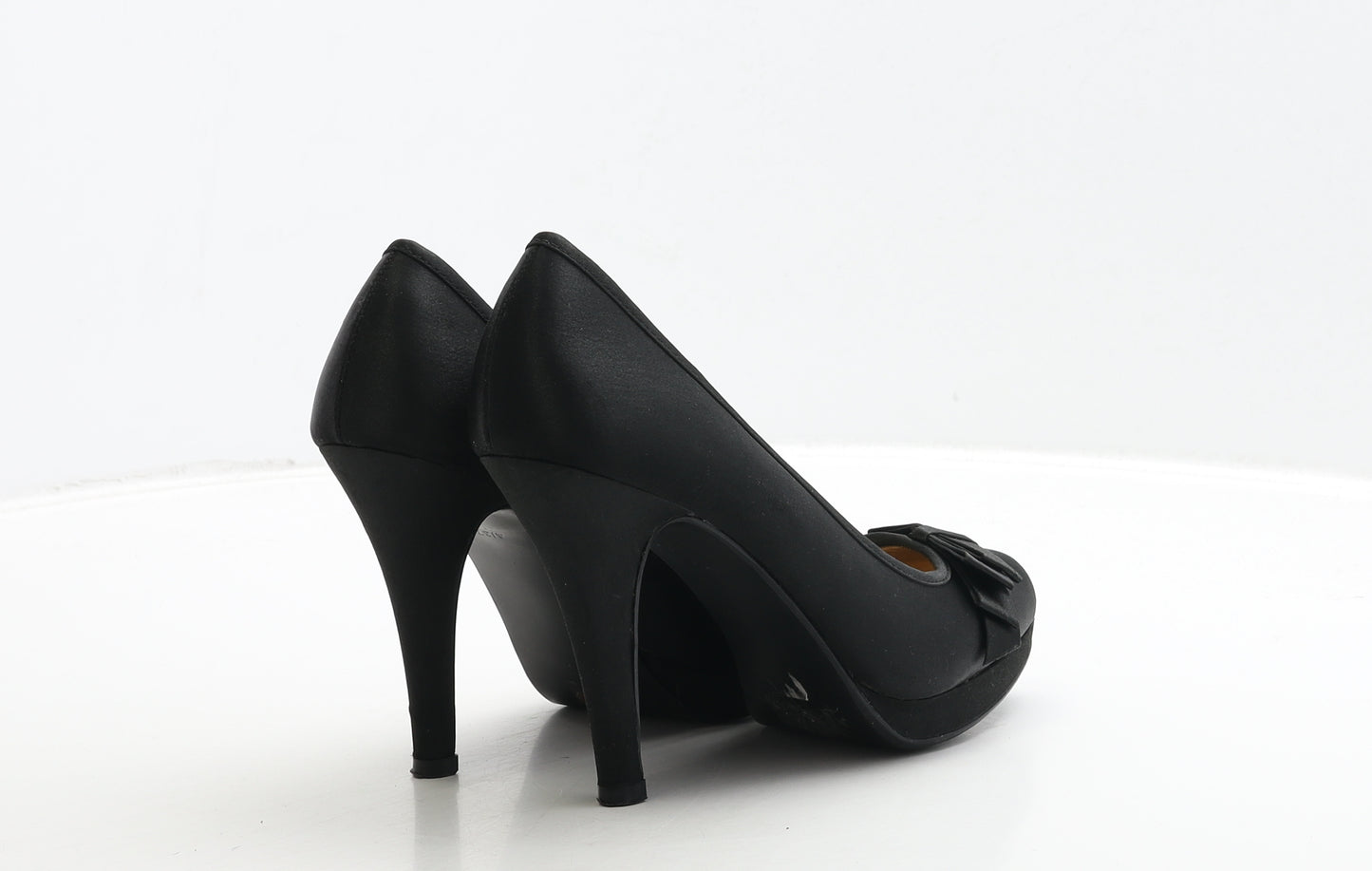 Red Herring Womens Black Polyester Court Heel UK 4 37