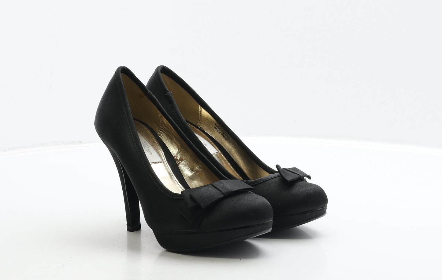 Red Herring Womens Black Polyester Court Heel UK 4 37