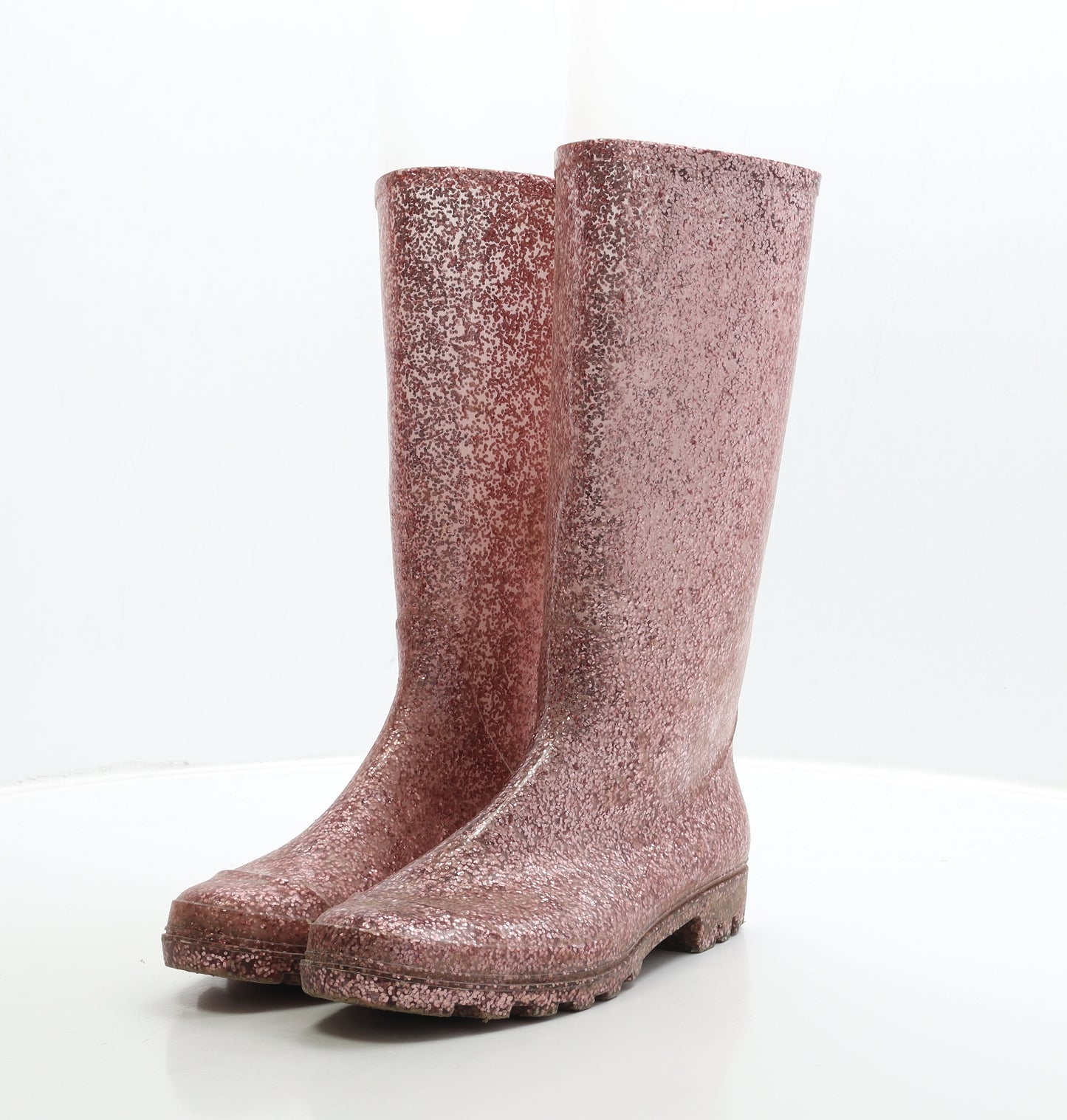 Preworn Womens Pink Rubber Wellies Boot UK 4