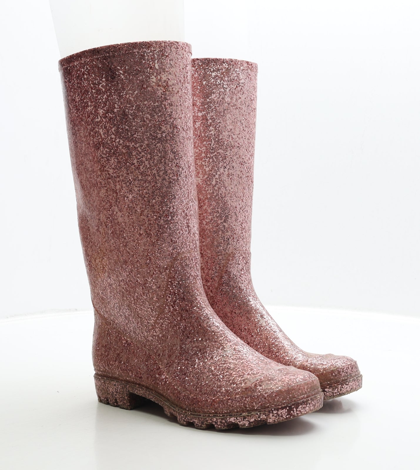 Preworn Womens Pink Rubber Wellies Boot UK 4