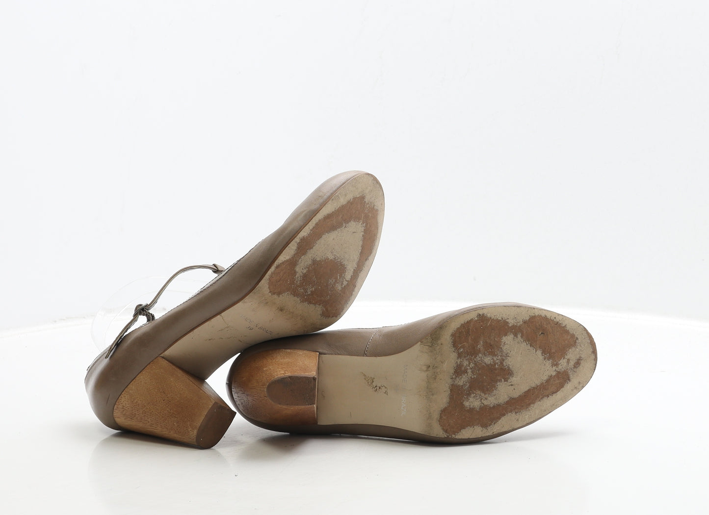 French Connection Womens Brown Leather Court Heel UK 6 39