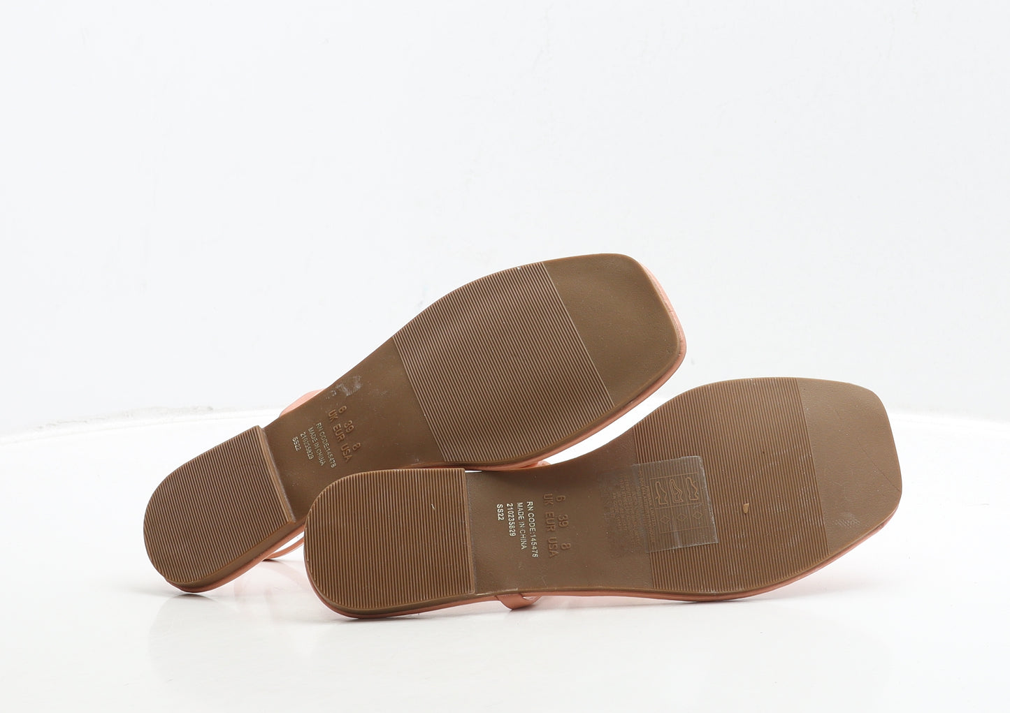 Primark Womens Pink Leather Thong Sandal UK 6 39