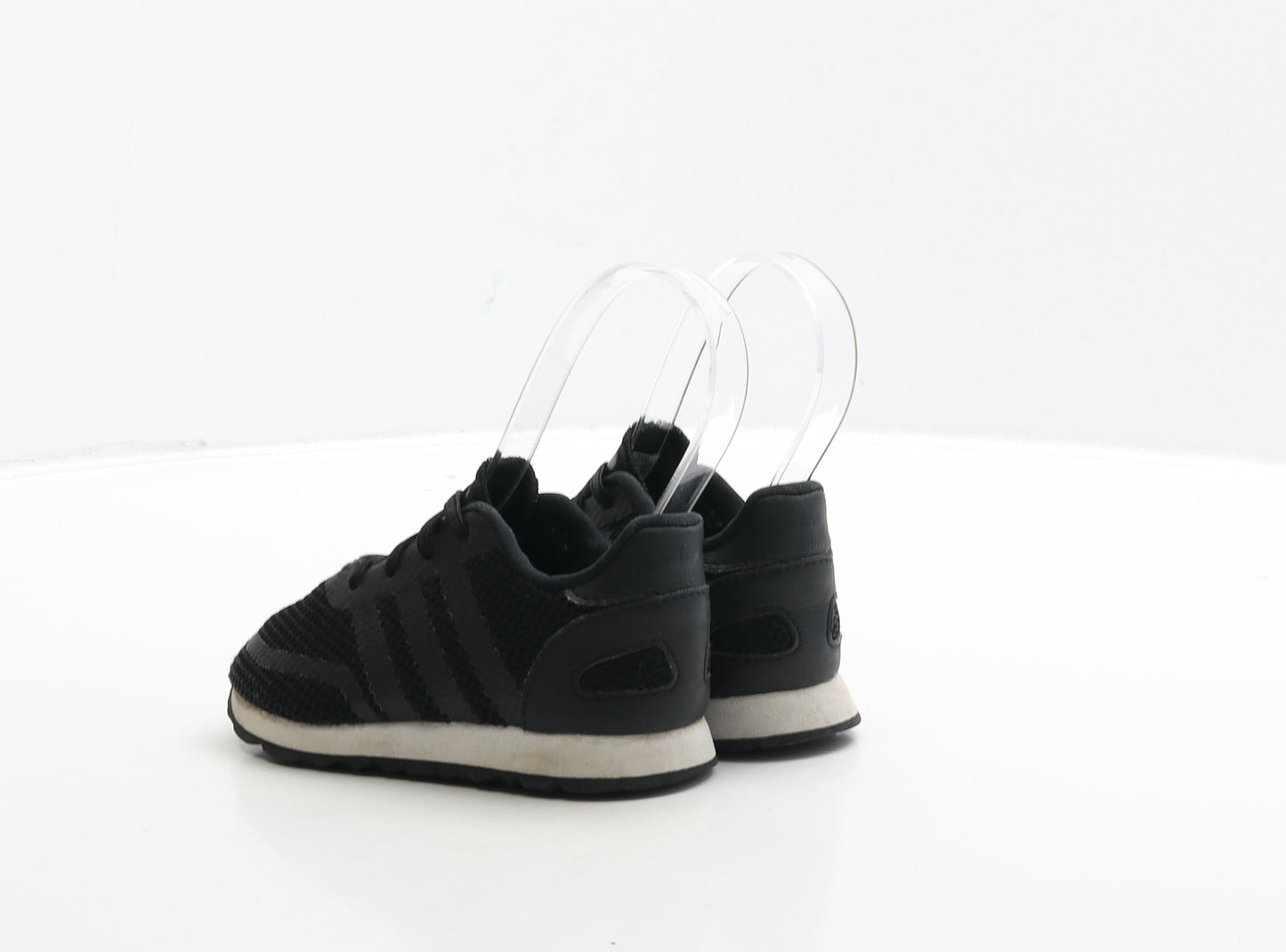 adidas Boys Black Polyester Trainer UK 8 25