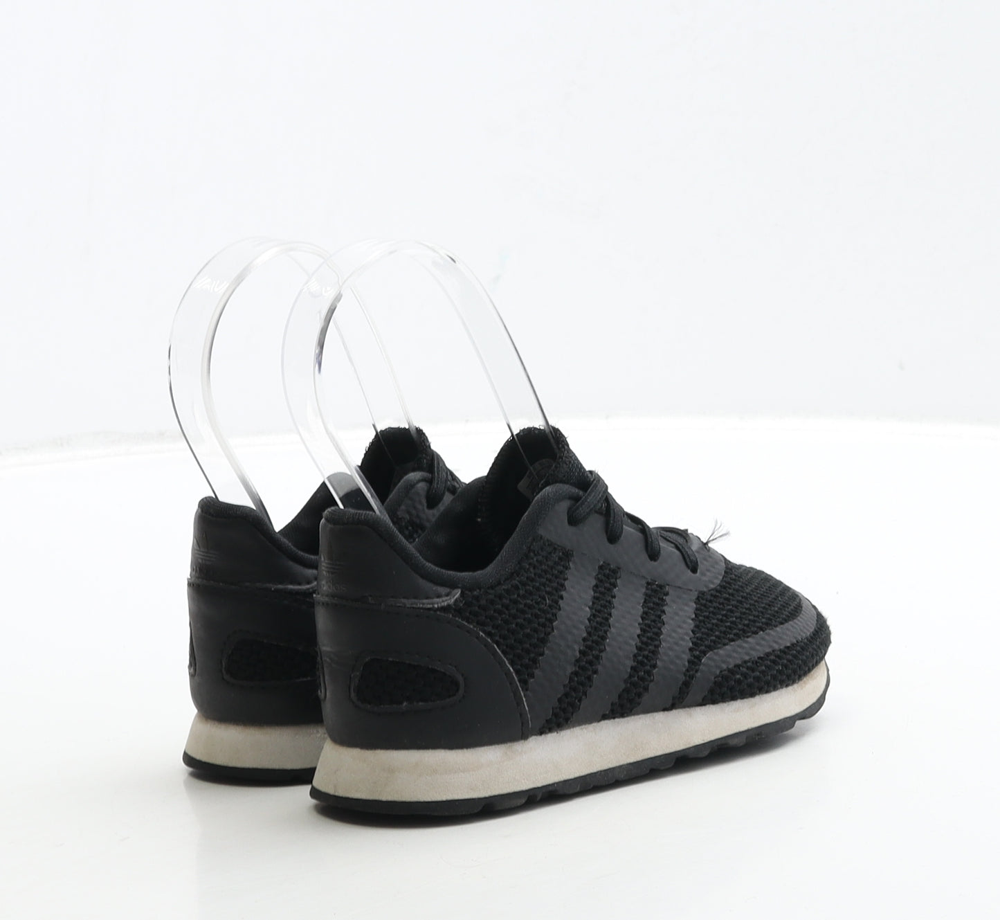 adidas Boys Black Polyester Trainer UK 8 25