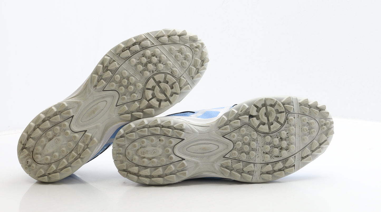 ASICS Mens Blue Leather Trainer UK 8 42