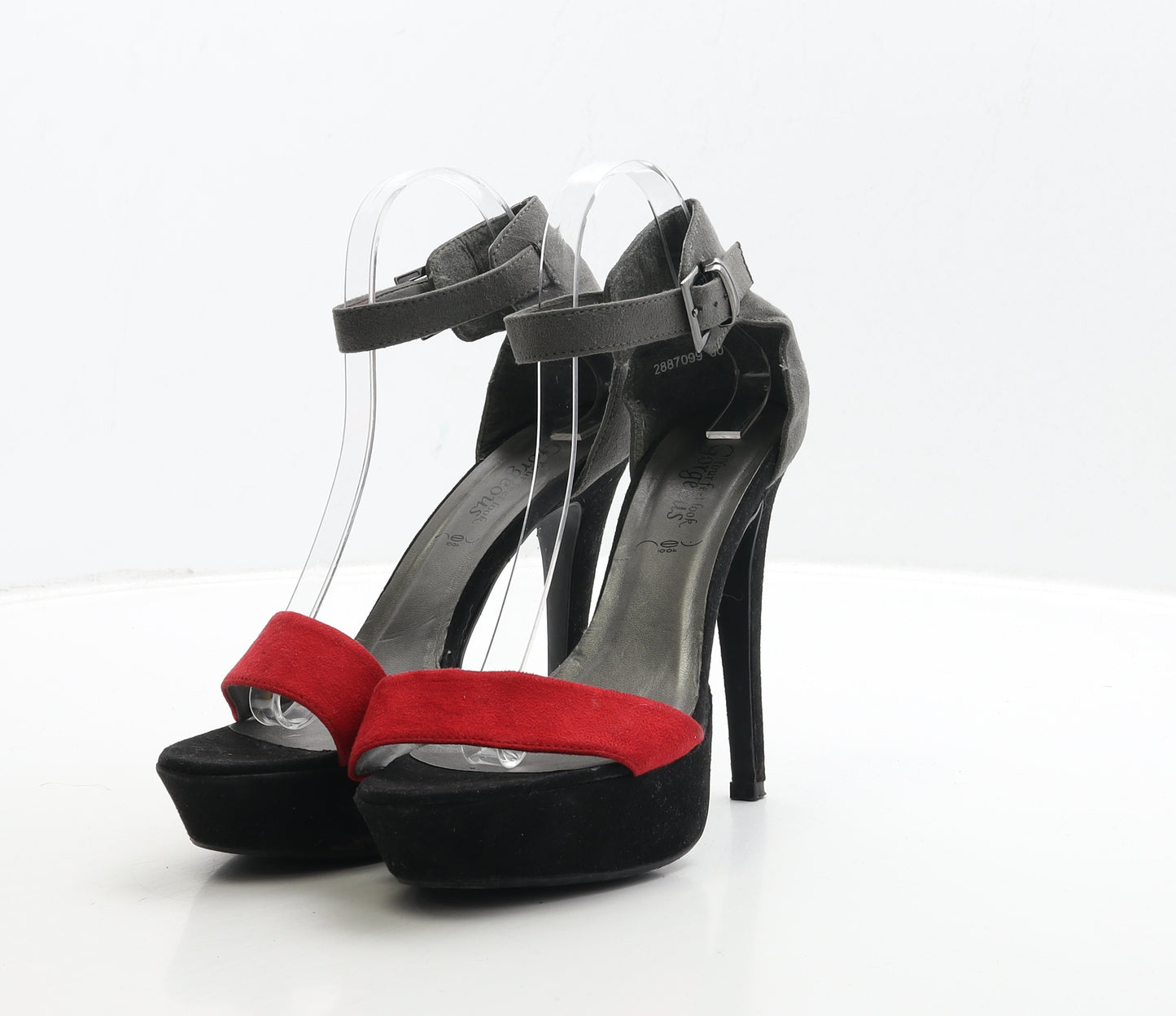 New Look Womens Multicoloured Suede Platform Heel UK 6 39