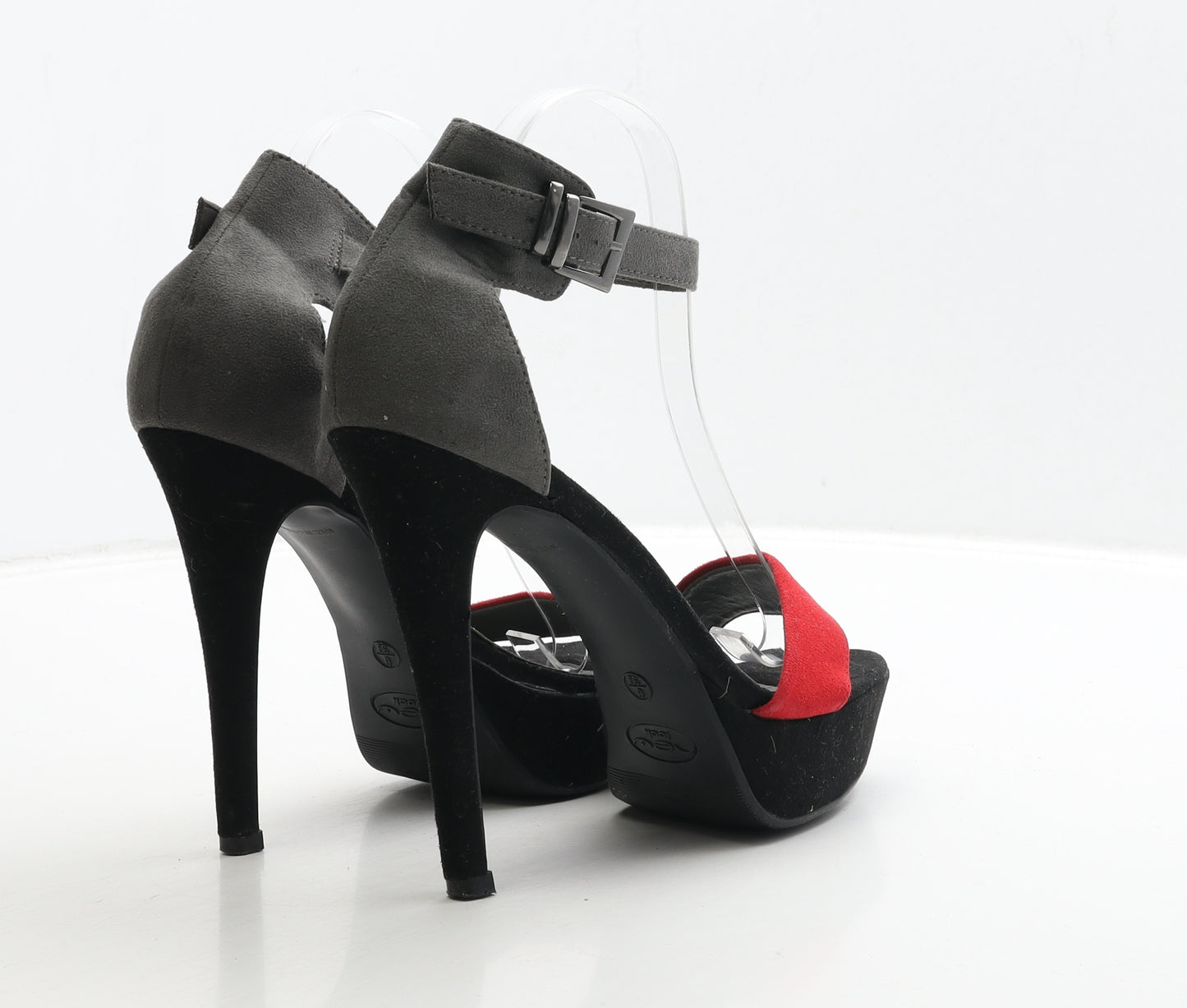 New Look Womens Multicoloured Suede Platform Heel UK 6 39