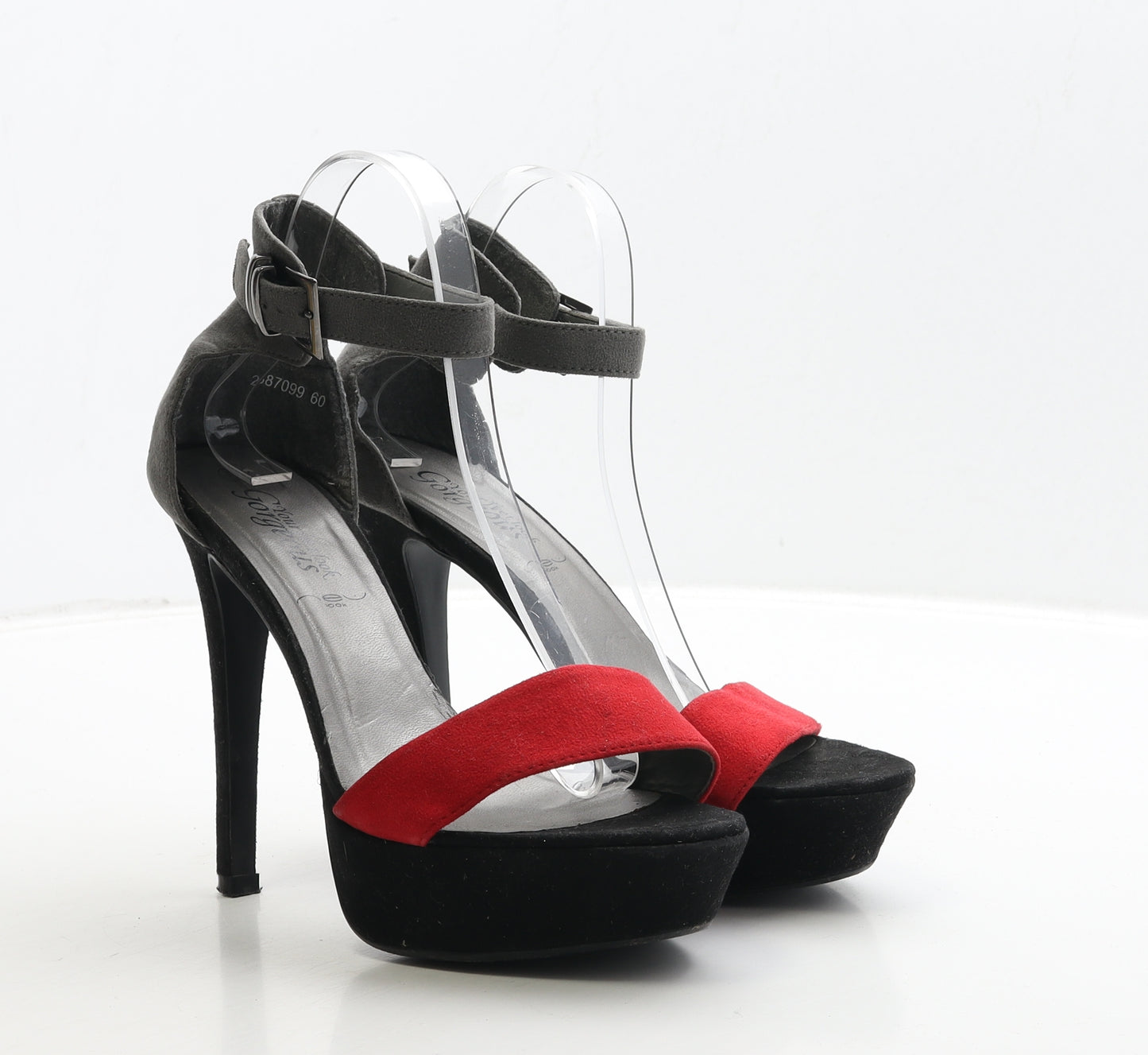 New Look Womens Multicoloured Suede Platform Heel UK 6 39