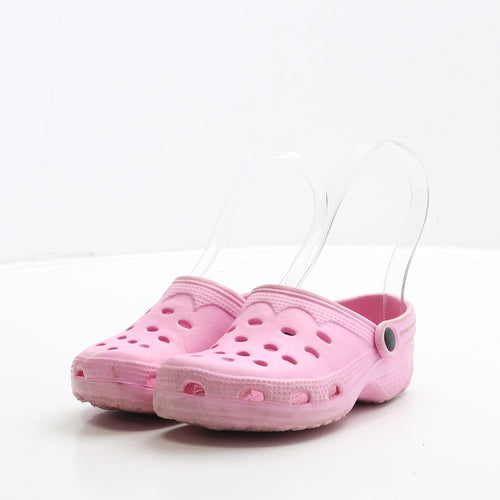 Preworn Girls Pink Rubber Clog Sandal UK 9 27