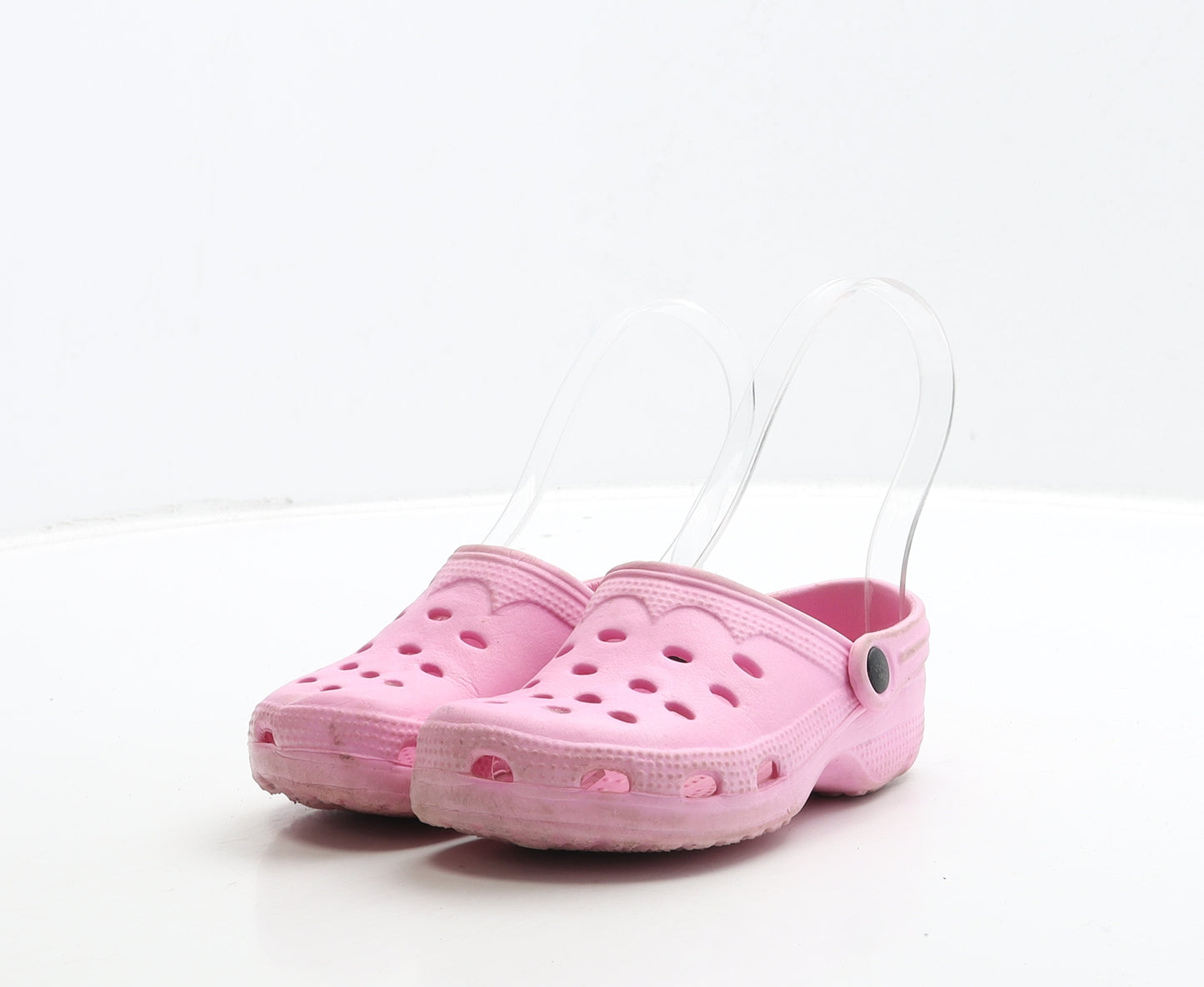 Preworn Girls Pink Rubber Clog Sandal UK 9 27