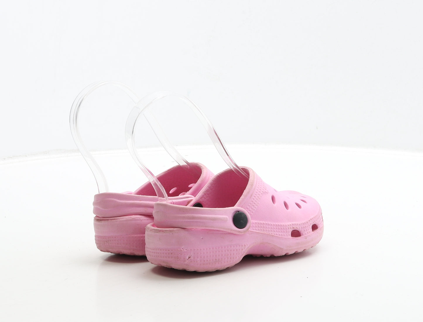 Preworn Girls Pink Rubber Clog Sandal UK 9 27