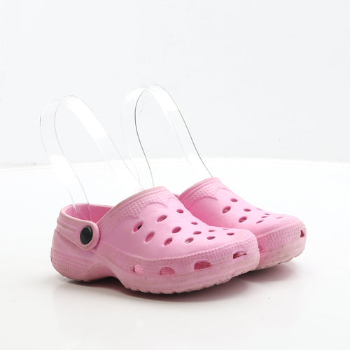 Preworn Girls Pink Rubber Clog Sandal UK 9 27