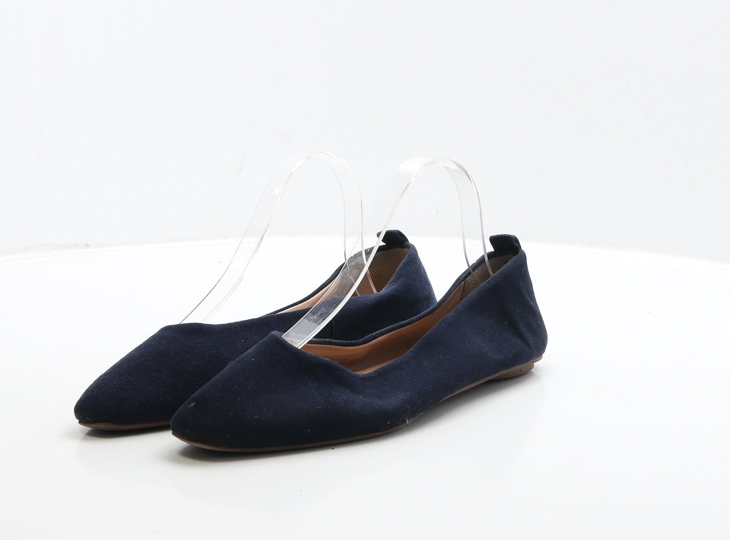 NEXT Womens Blue Suede Ballet Flat UK 6.5 40