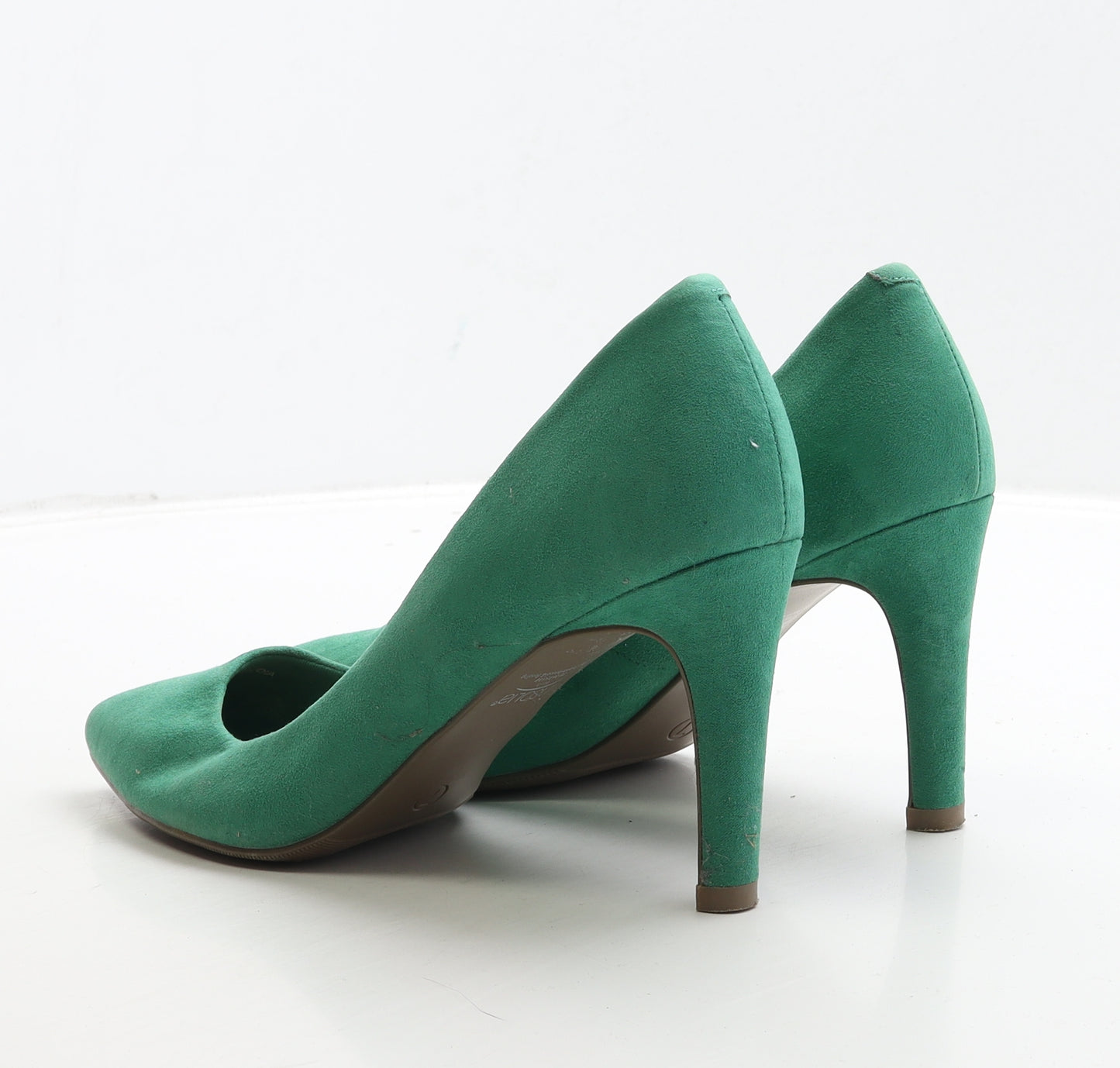 Marks and Spencer Womens Green Suede Court Heel UK 7