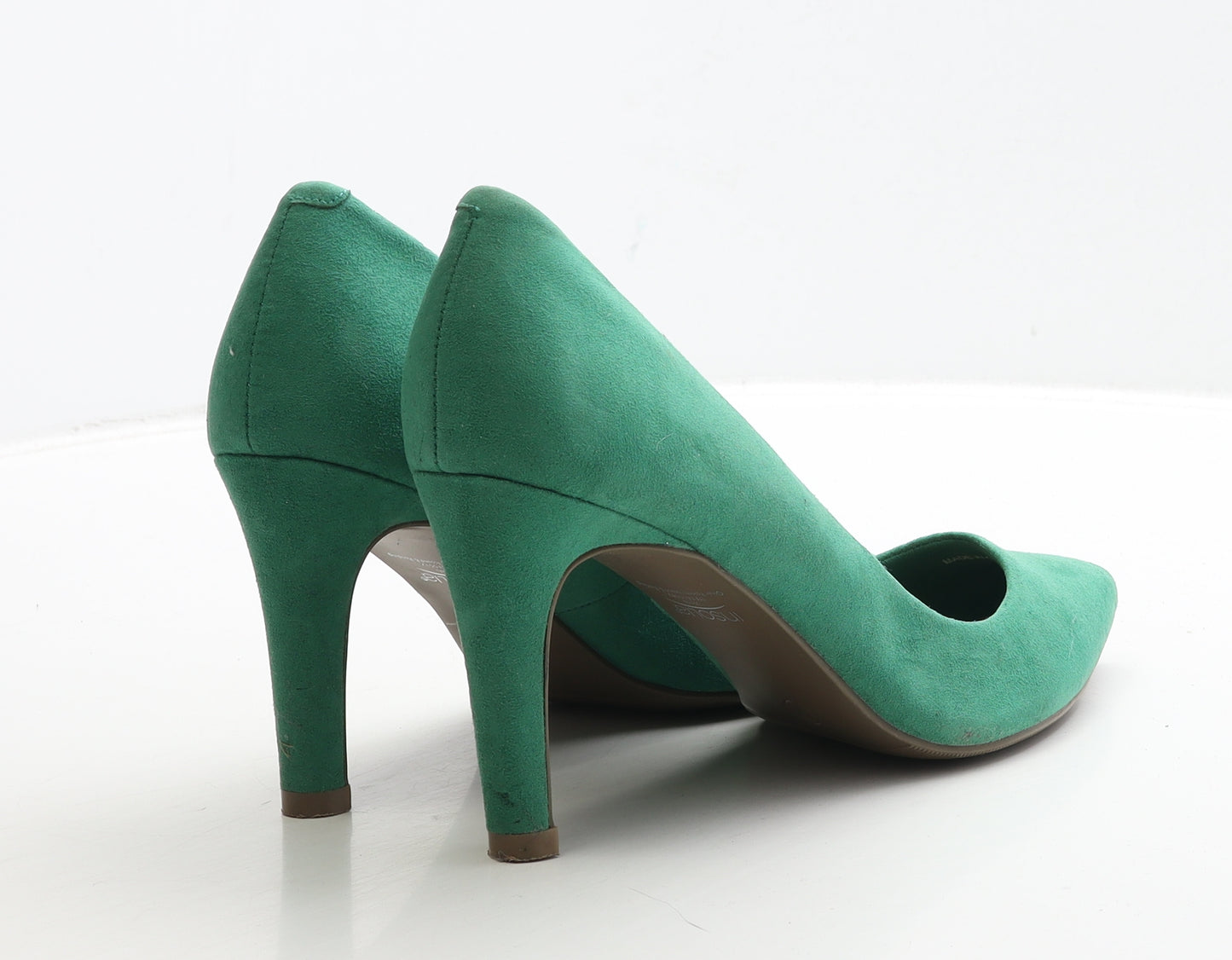 Marks and Spencer Womens Green Suede Court Heel UK 7