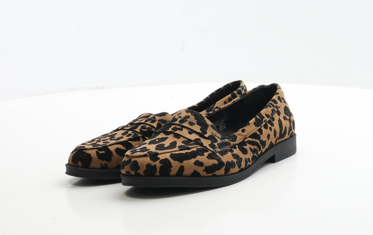 Peacocks Womens Brown Geometric Suede Loafer Casual UK 5 38