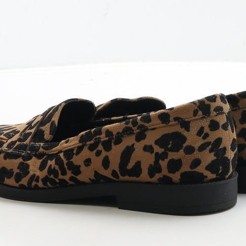 Peacocks Womens Brown Geometric Suede Loafer Casual UK 5 38