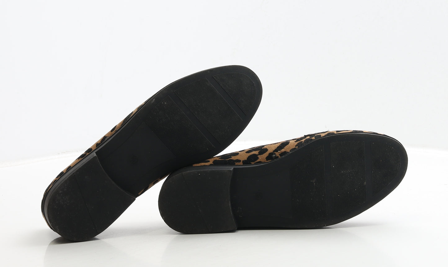 Peacocks Womens Brown Geometric Suede Loafer Casual UK 5 38