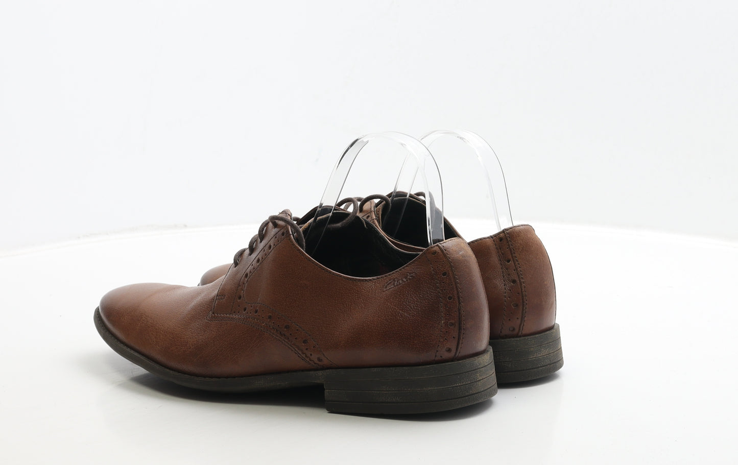 Clarks Mens Brown Leather Oxford Dress UK 8.5
