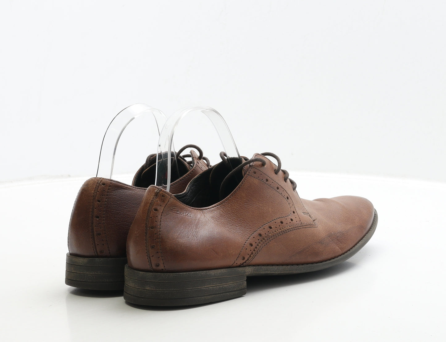 Clarks Mens Brown Leather Oxford Dress UK 8.5