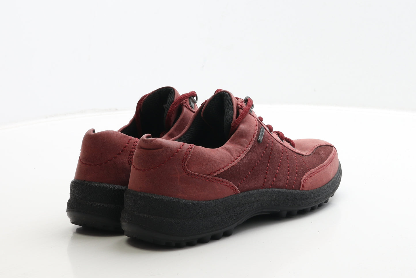 Hotter Womens Red Leather Boat Shoe Flat UK 5