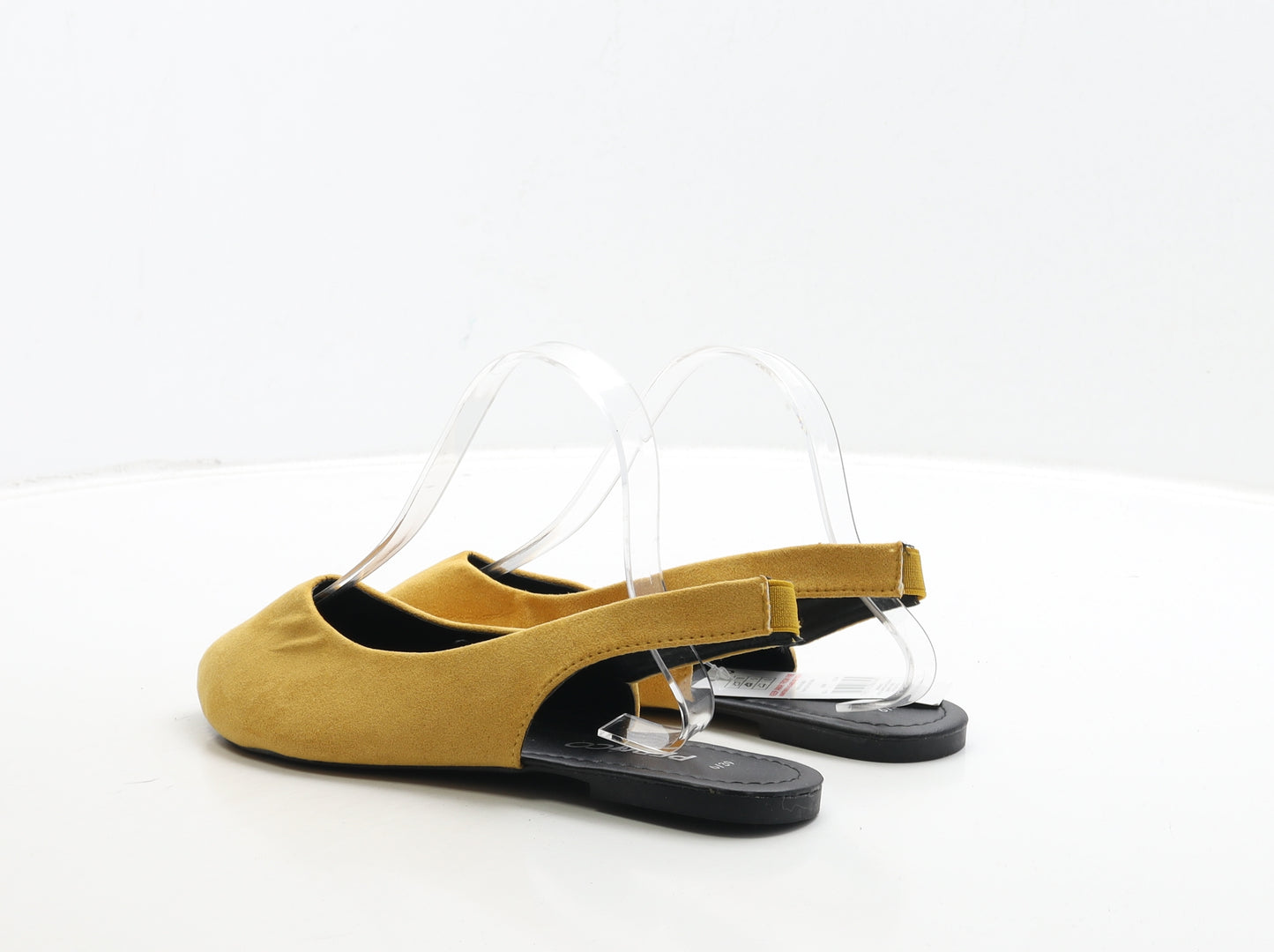 PEP&CO Womens Yellow Suede Slingback Flat UK 6 39
