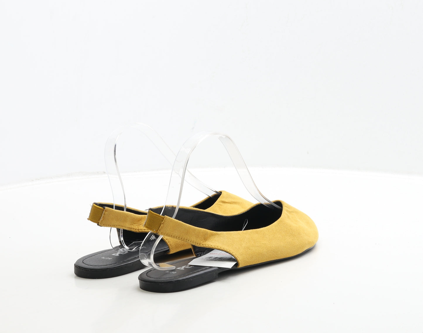 PEP&CO Womens Yellow Suede Slingback Flat UK 6 39