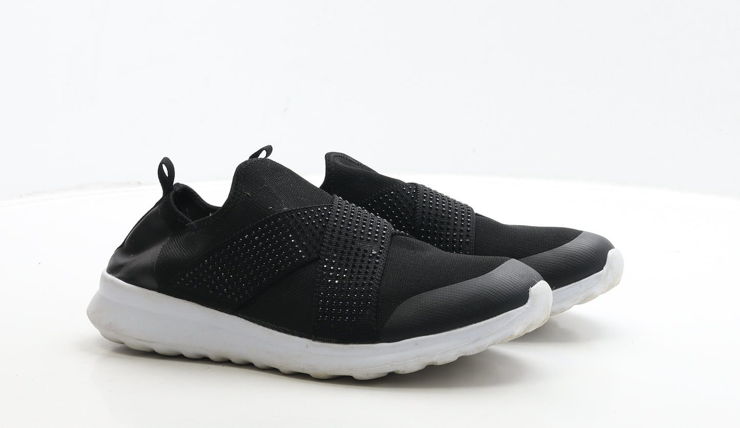 F&F Womens Black Polyester Trainer UK 7 40