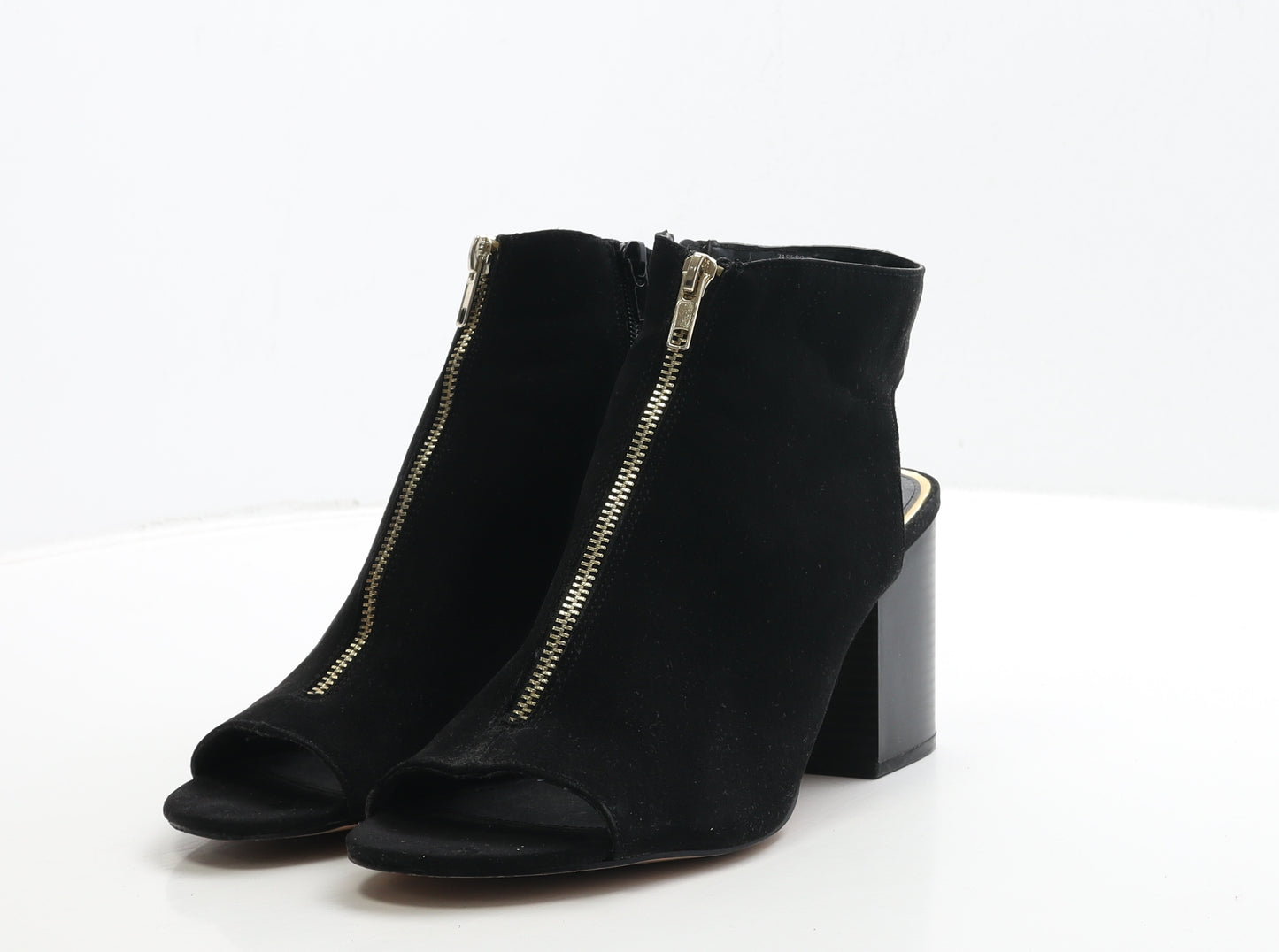 River Island Womens Black Suede Slingback Heel UK 6