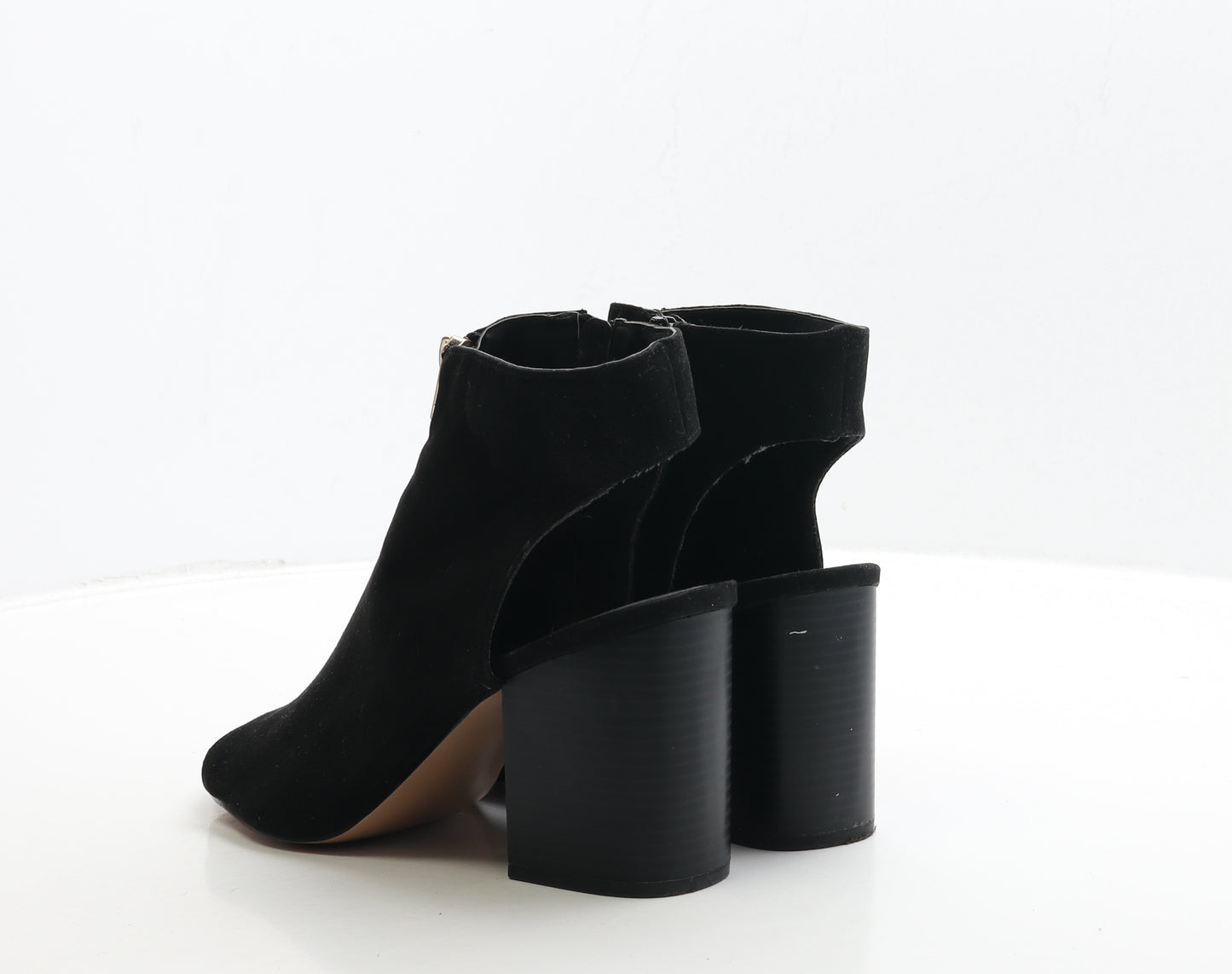 River Island Womens Black Suede Slingback Heel UK 6