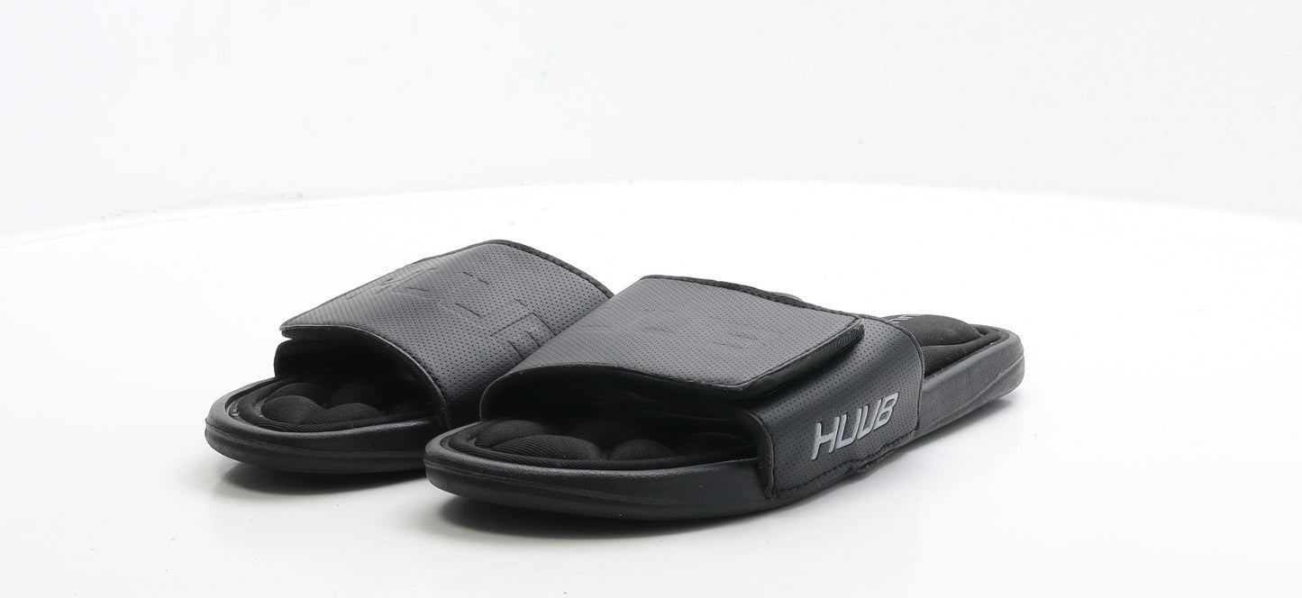 Huub Mens Black Polyester Slider Sandal UK 7 41
