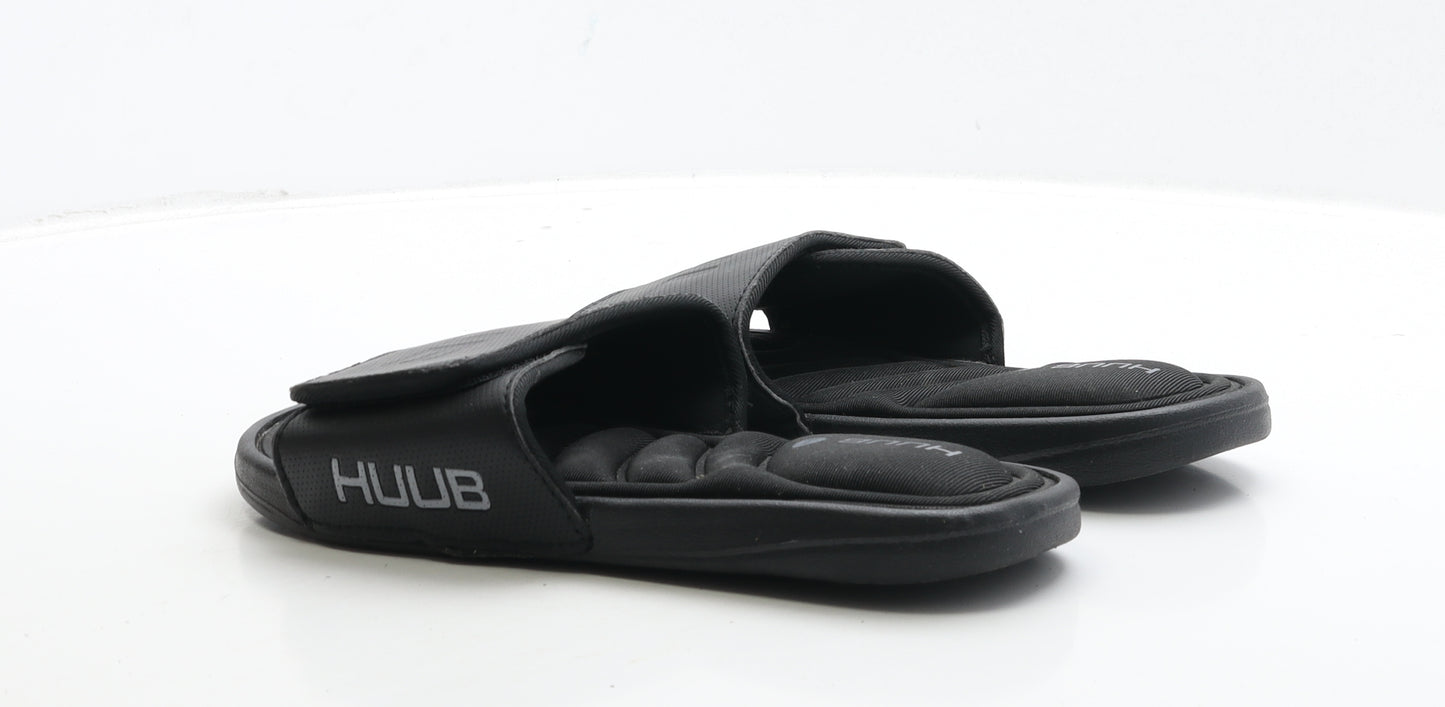 Huub Mens Black Polyester Slider Sandal UK 7 41