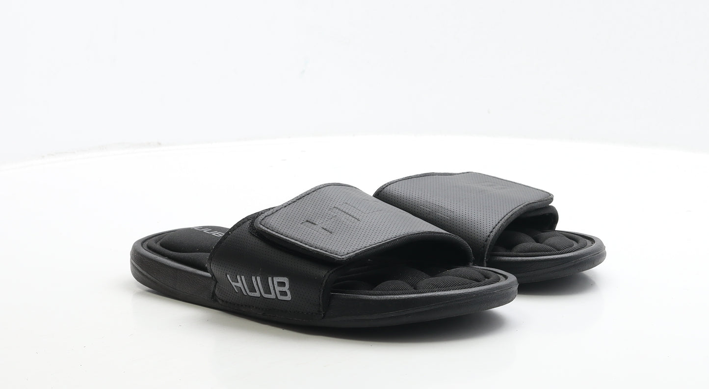 Huub Mens Black Polyester Slider Sandal UK 7 41