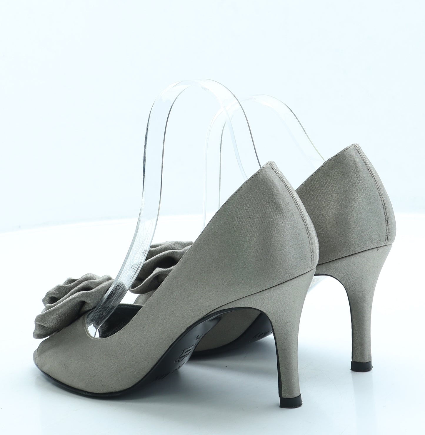 Lisa Kay Womens Grey Polyester Court Heel UK 4.5 37.5