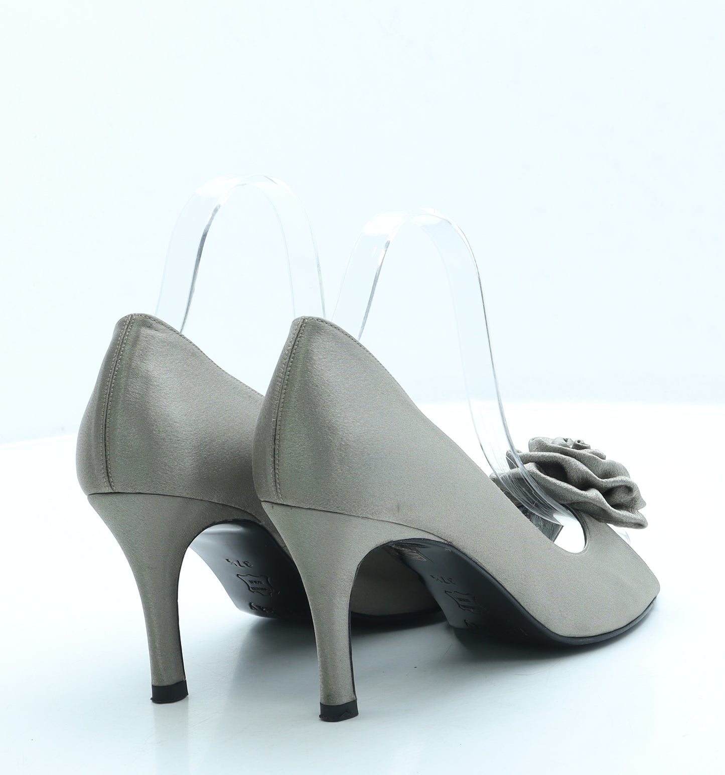 Lisa Kay Womens Grey Polyester Court Heel UK 4.5 37.5