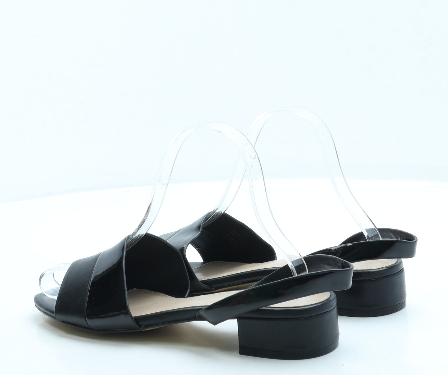 Aldo Womens Black Leather Slip On Sandal UK 6 39