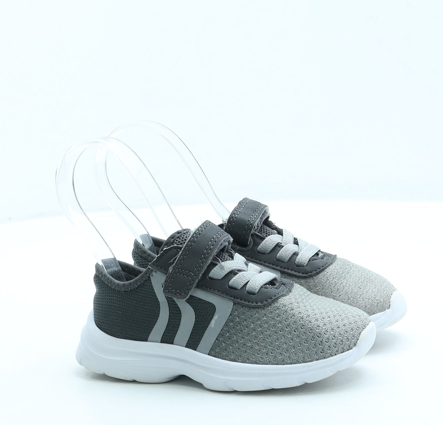 George Boys Grey Polyester Trainer UK 7 24