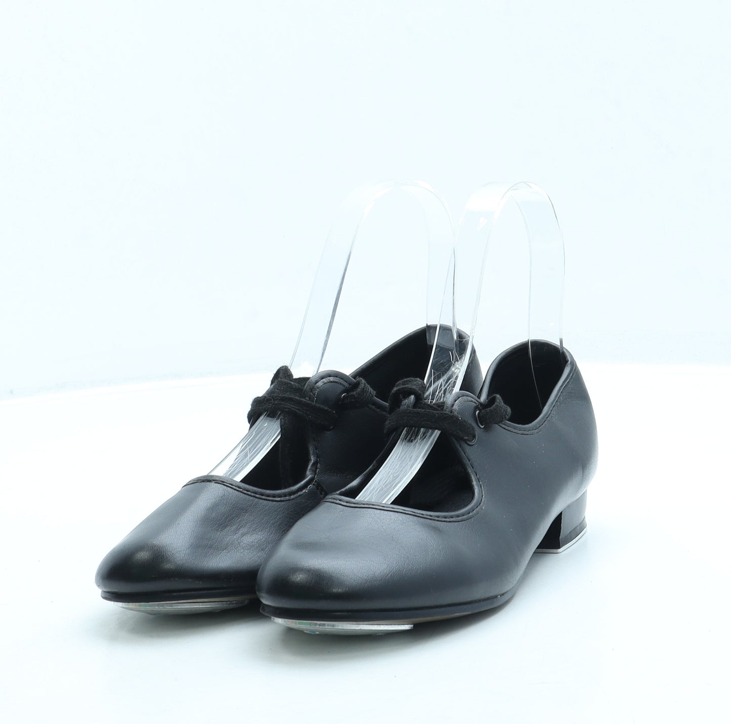 RV Girls Black Leather Flat UK 1 33 - Tap Dancing