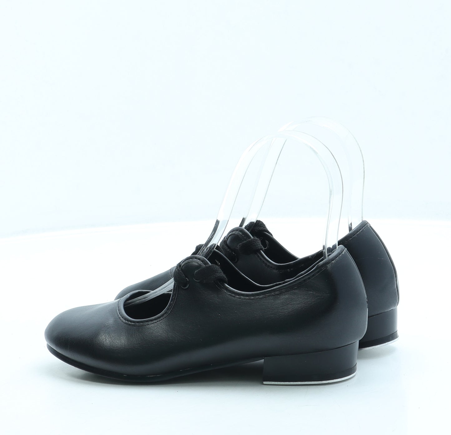 RV Girls Black Leather Flat UK 1 33 - Tap Dancing