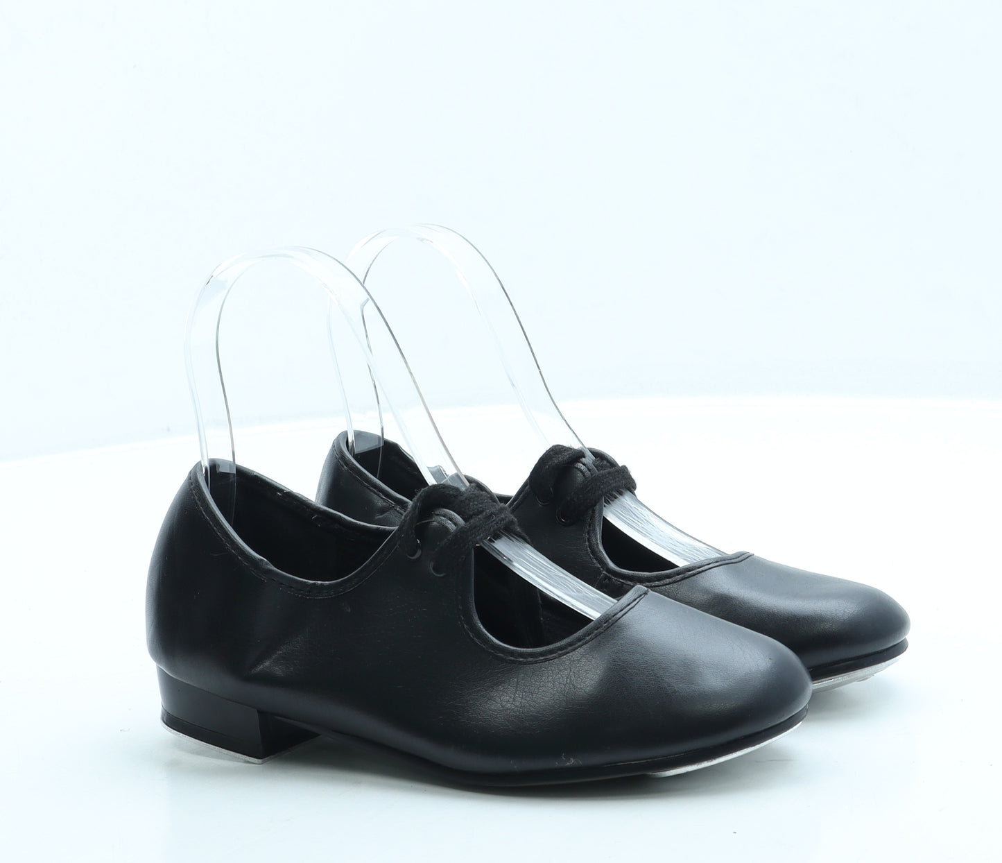 RV Girls Black Leather Flat UK 1 33 - Tap Dancing