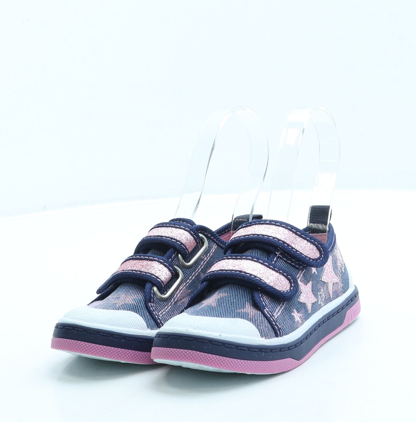 Underline Girls Blue Geometric Polyester Trainer UK 8.5 26 - Stars