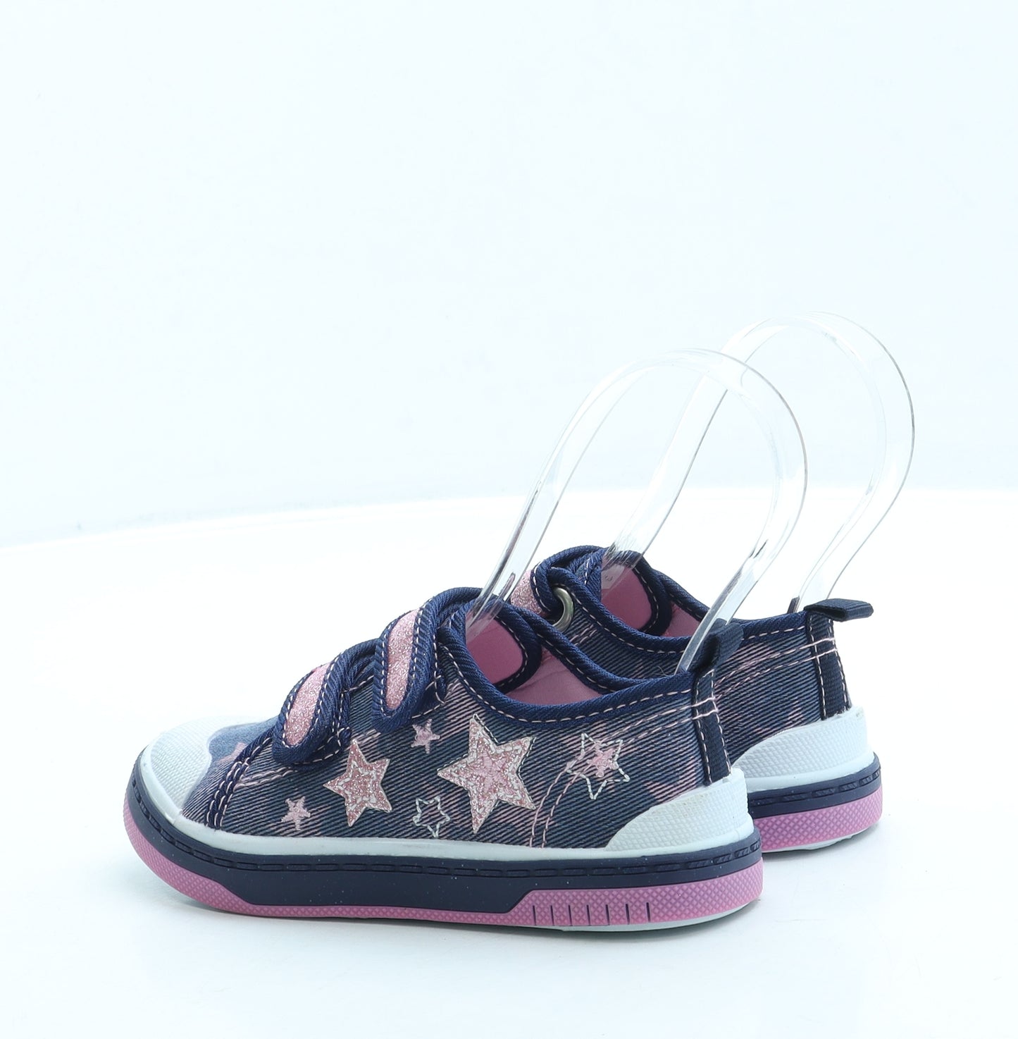 Underline Girls Blue Geometric Polyester Trainer UK 8.5 26 - Stars