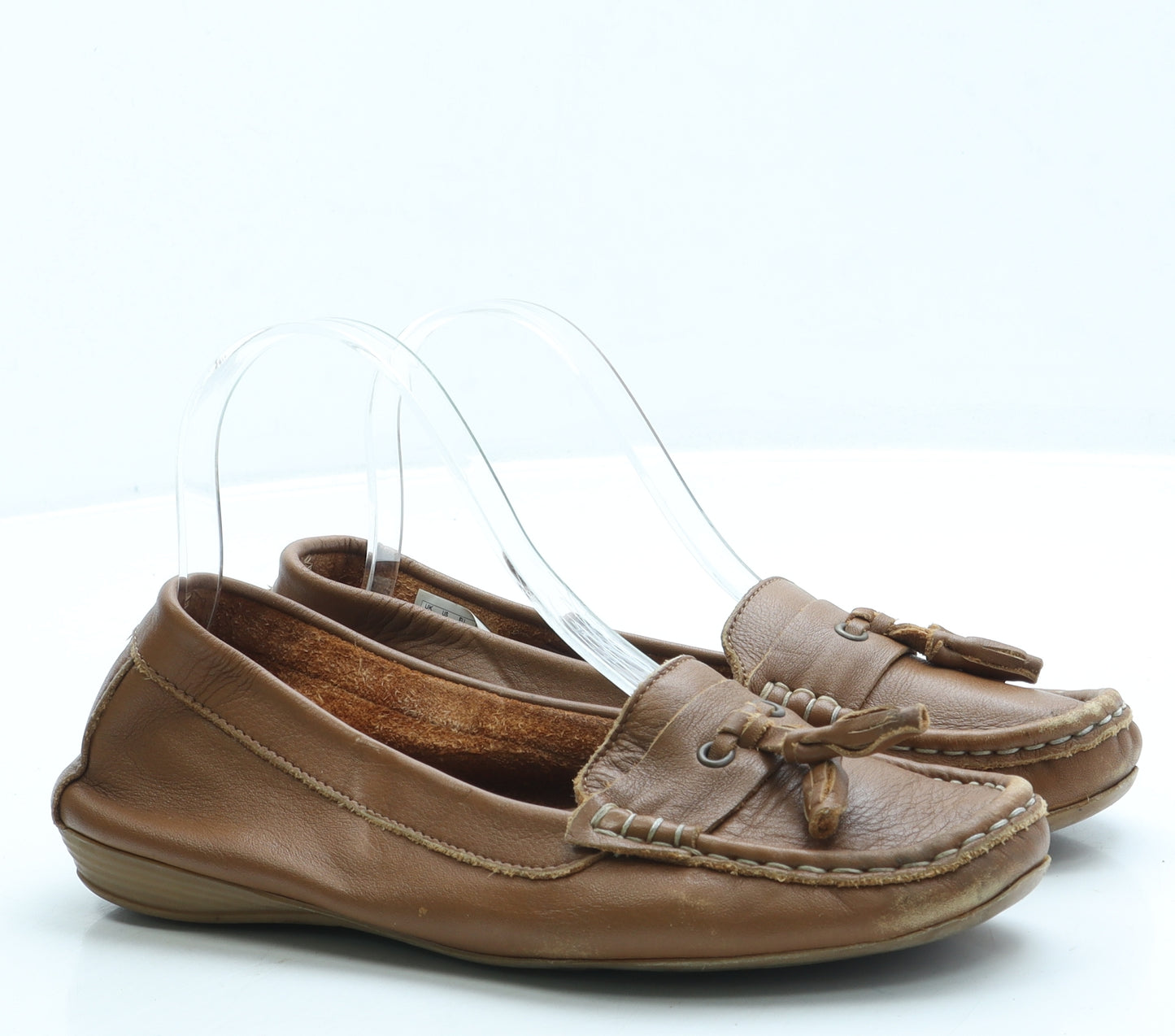 Clarks Womens Brown Leather Loafer Flat UK 5