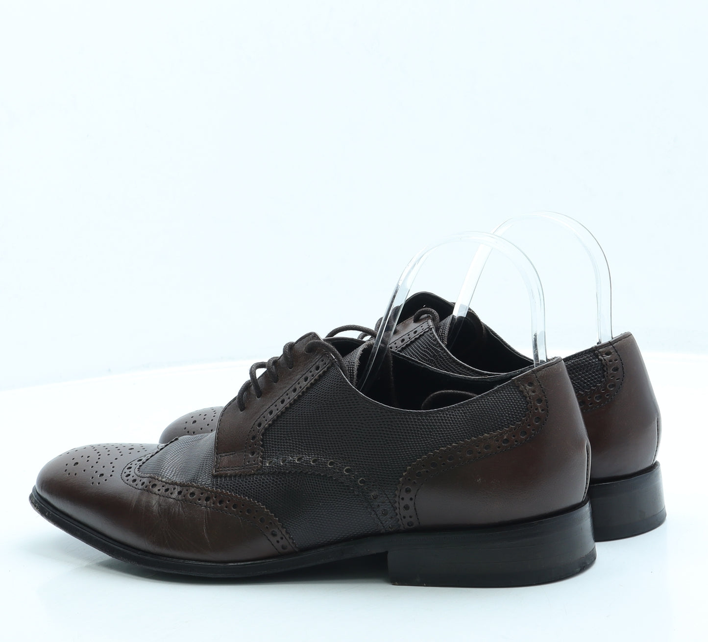 Collezione Mens Brown Leather Brogue Dress UK 7