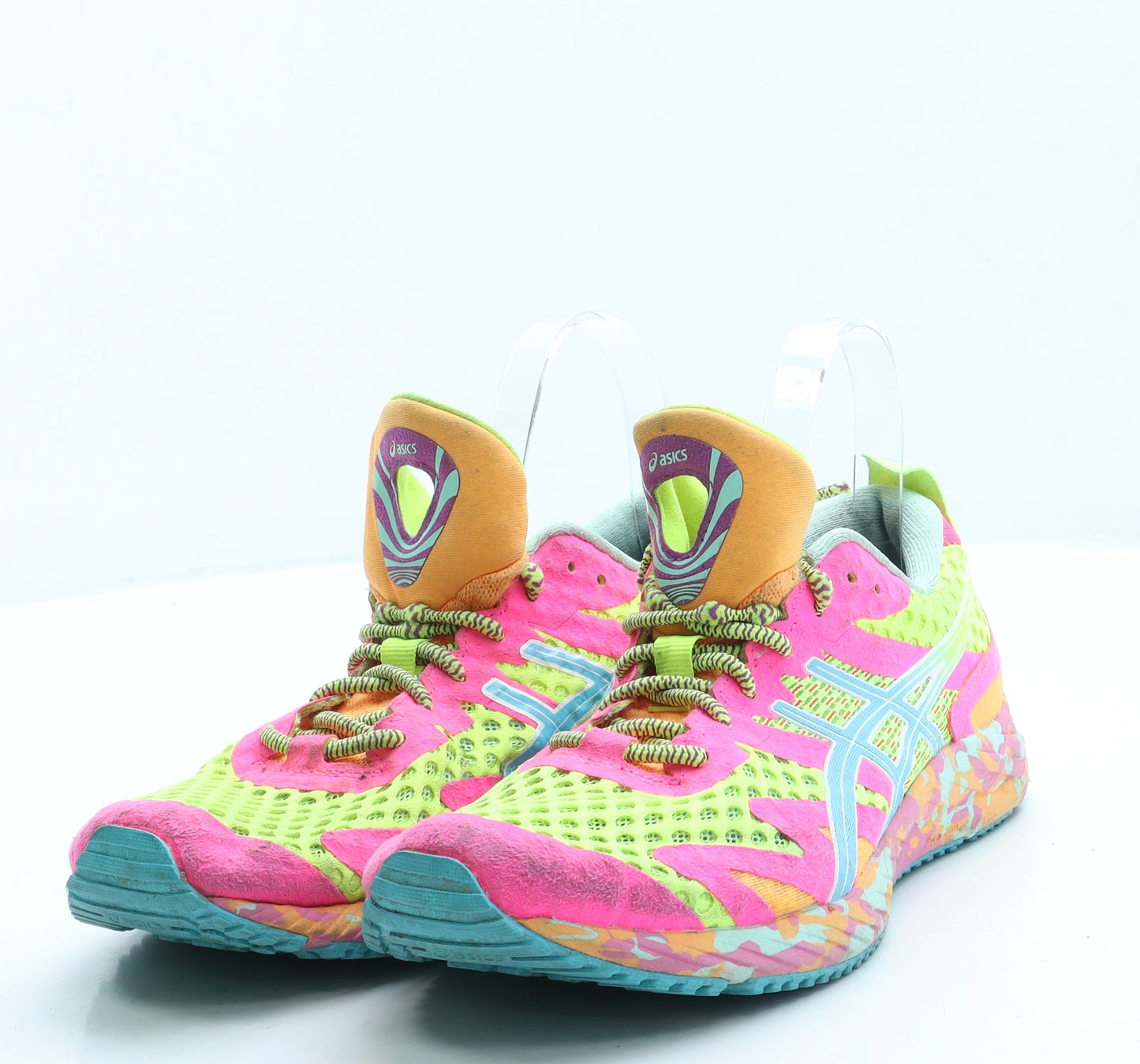 ASICS Womens Multicoloured Colourblock Polyester Trainer UK 7 40