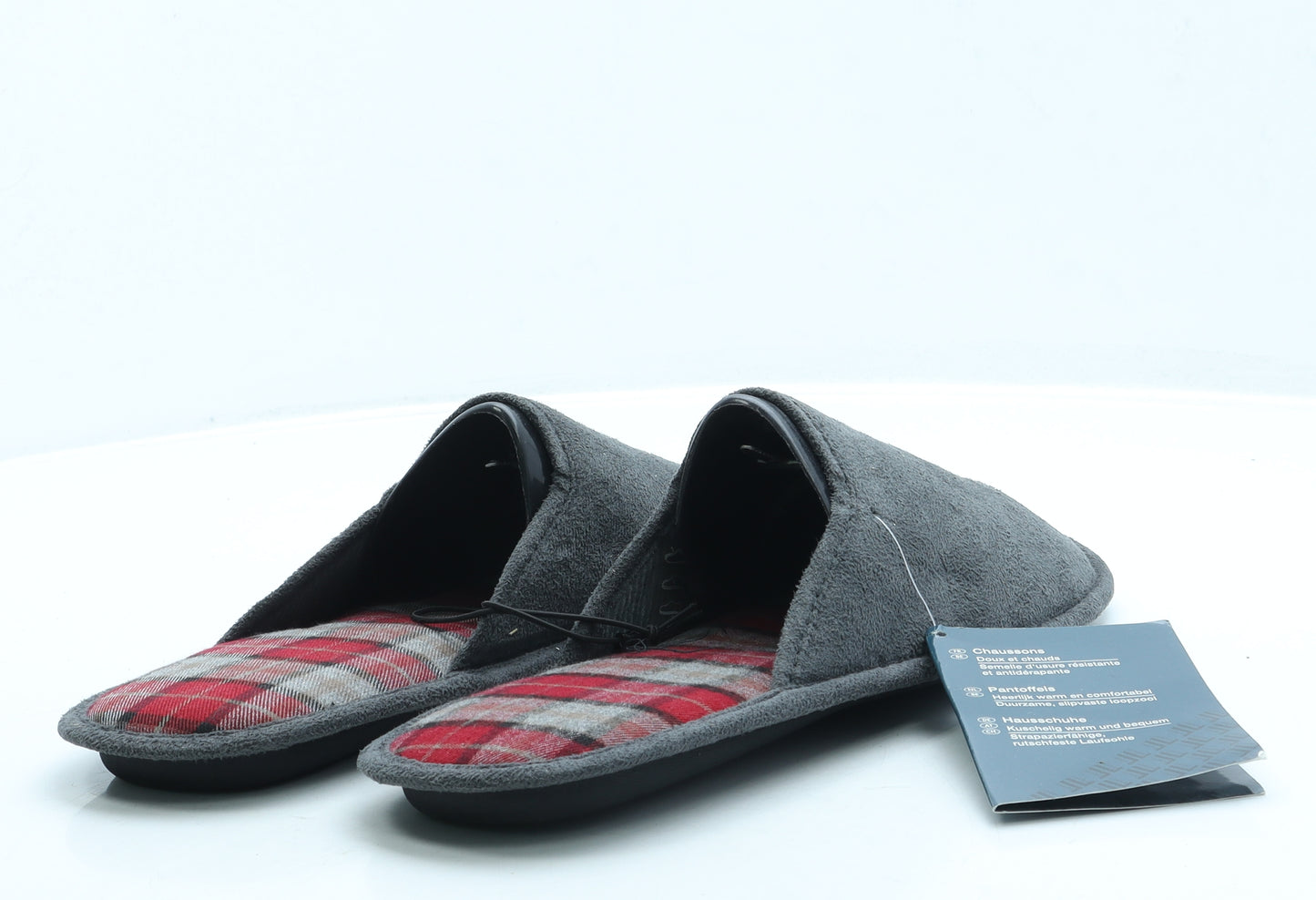 Preworn Mens Grey Polyester Slip On Slipper UK 8 42