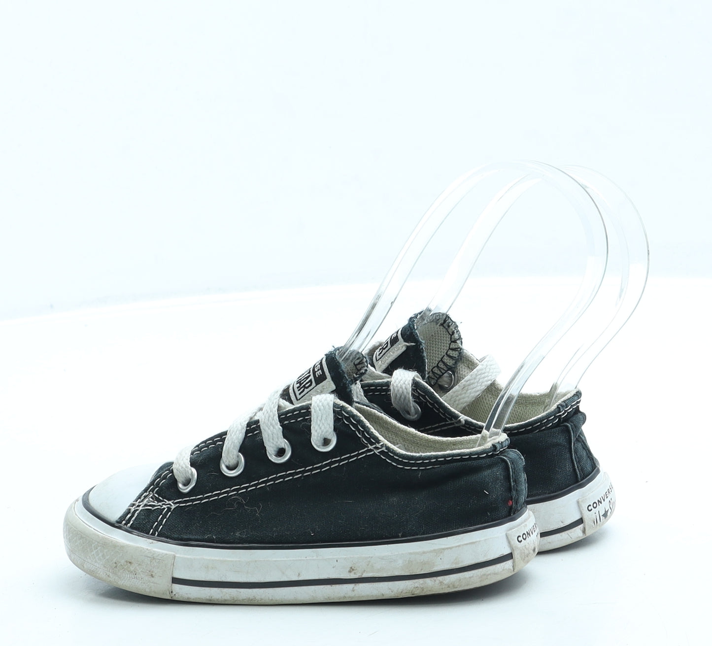 Converse Boys Black Fabric Trainer UK 7 23